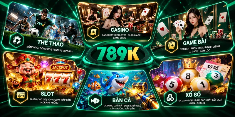 Hệ sinh thái các sảnh giải trí 789K
